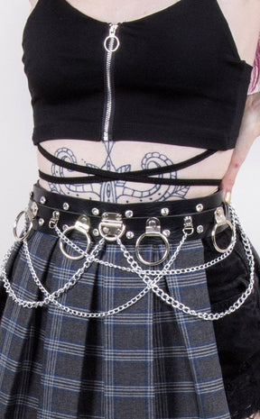 Black Metal Chain Belt-TB-Tragic Beautiful