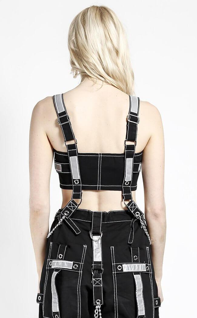 Black Reflective Chain Crop-Tripp NYC-Tragic Beautiful