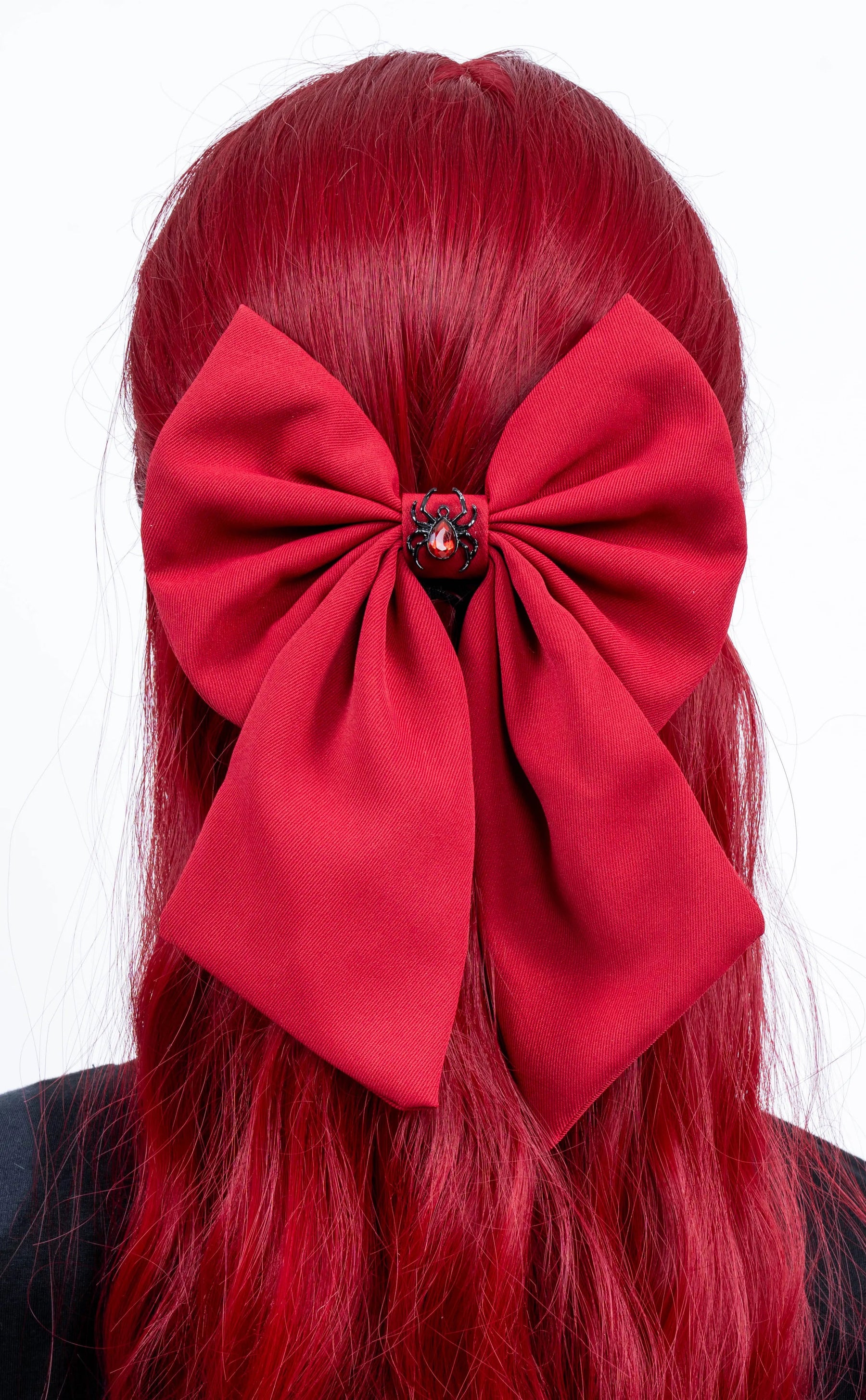 Black Widow Bow Hair Clip