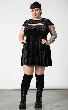 Blasphemia Keyhole Skater Dress-Killstar-Tragic Beautiful