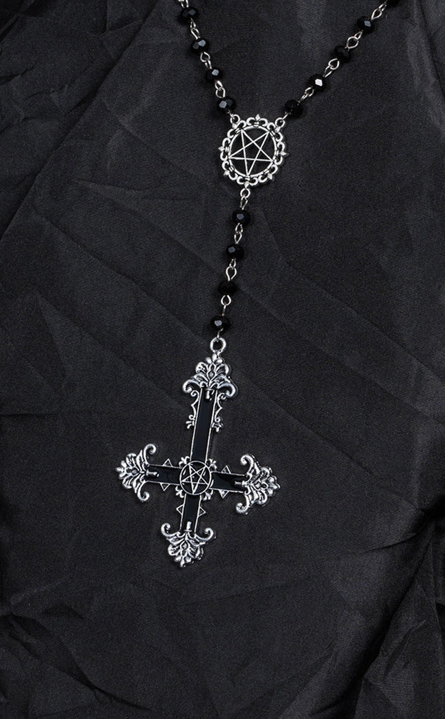 Blasphemy of the Cross Rosary Necklace