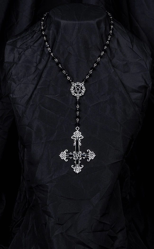 Blasphemy of the Cross Rosary Necklace