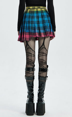 Bright Stuff Tartan Skirt-Punk Rave-Tragic Beautiful