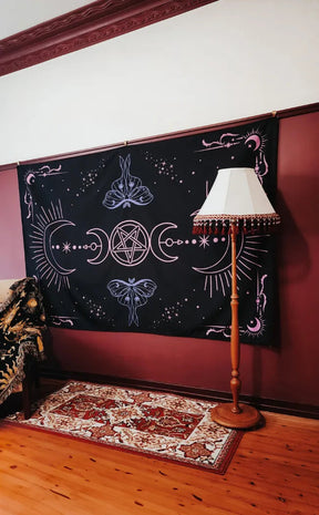 Butterfly Moon Large Tapestry