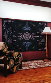 Butterfly Moon Large Tapestry