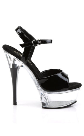 CAPTIVA-609 Blk Pat/Clr Heels-Pleaser-Tragic Beautiful