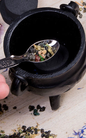 Cast Iron Cauldron w Lid in Black-Cauldrons-Tragic Beautiful