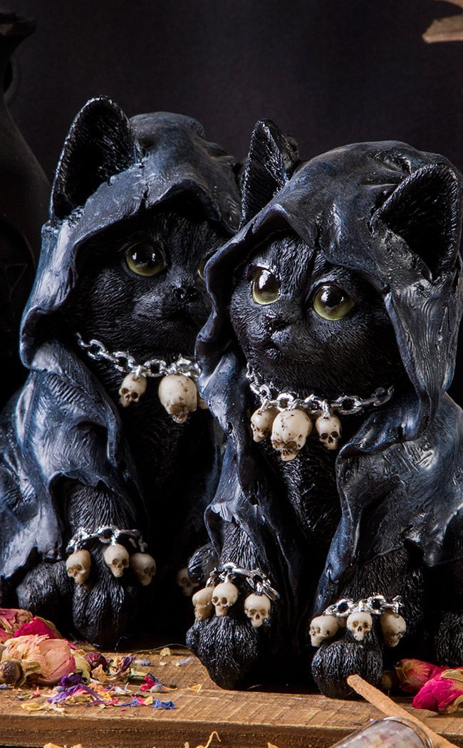 Cat Witch Statue-Gothic Gifts-Tragic Beautiful