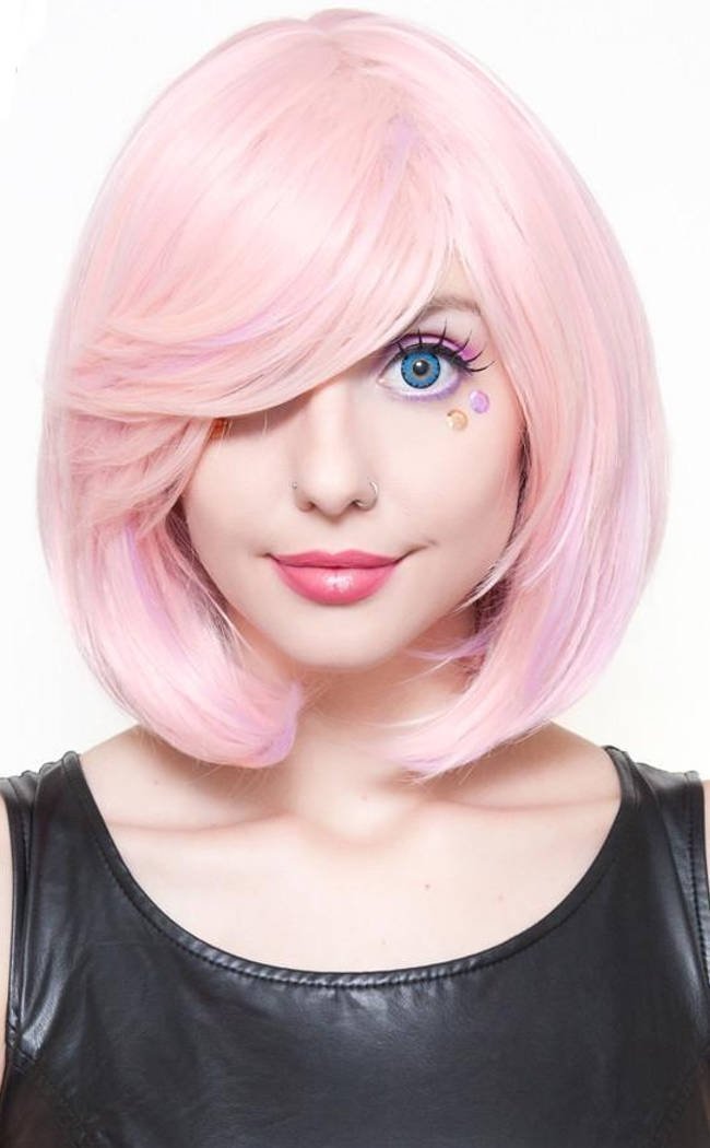 Champagne Pink Bobbed Wig-Rockstar Wigs-Tragic Beautiful