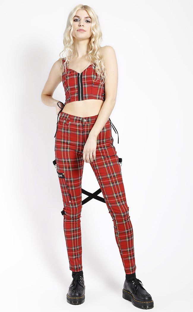 Chaos Tartan Bondage Pants-Tripp NYC-Tragic Beautiful