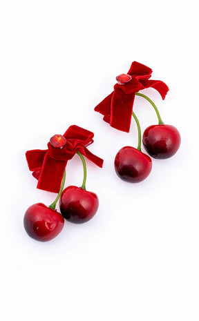 Cherry Bomb Bow Hair Clip