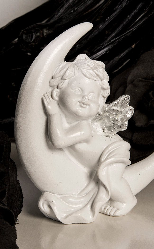 Cherub Moon Figure-Gothic Gifts-Tragic Beautiful