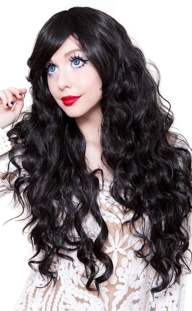 Classic Wavy Black Wig-Rockstar Wigs-Tragic Beautiful