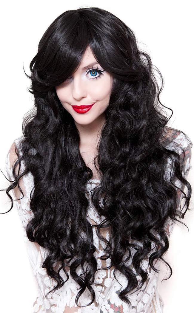 Classic Wavy Black Wig-Rockstar Wigs-Tragic Beautiful