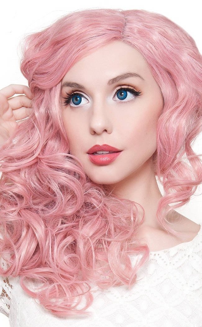 Cosplay 22" Milkshake Pink Lace Front Wig-Rockstar Wigs-Tragic Beautiful