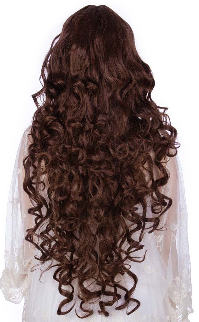 Curly 36 Inch Lace Front Wig Warm Brown-Rockstar Wigs-Tragic Beautiful