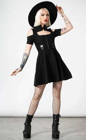 Cybermancy Zip Skater Dress-Killstar-Tragic Beautiful