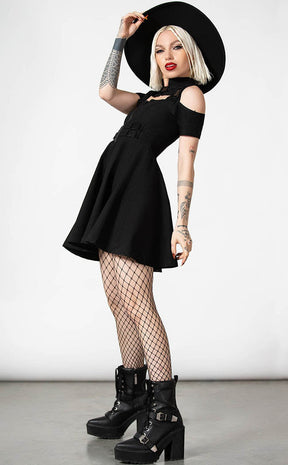 Cybermancy Zip Skater Dress-Killstar-Tragic Beautiful