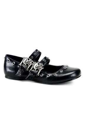 DAISY-03 Black Flats-Demonia-Tragic Beautiful