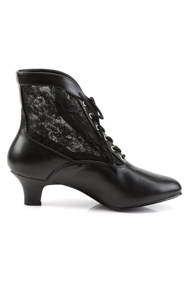 DAME-05 Blk Pu-Lace Boots-Funtasma-Tragic Beautiful