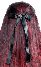 Damnation Bow Hairclip-Cold Black Heart-Tragic Beautiful