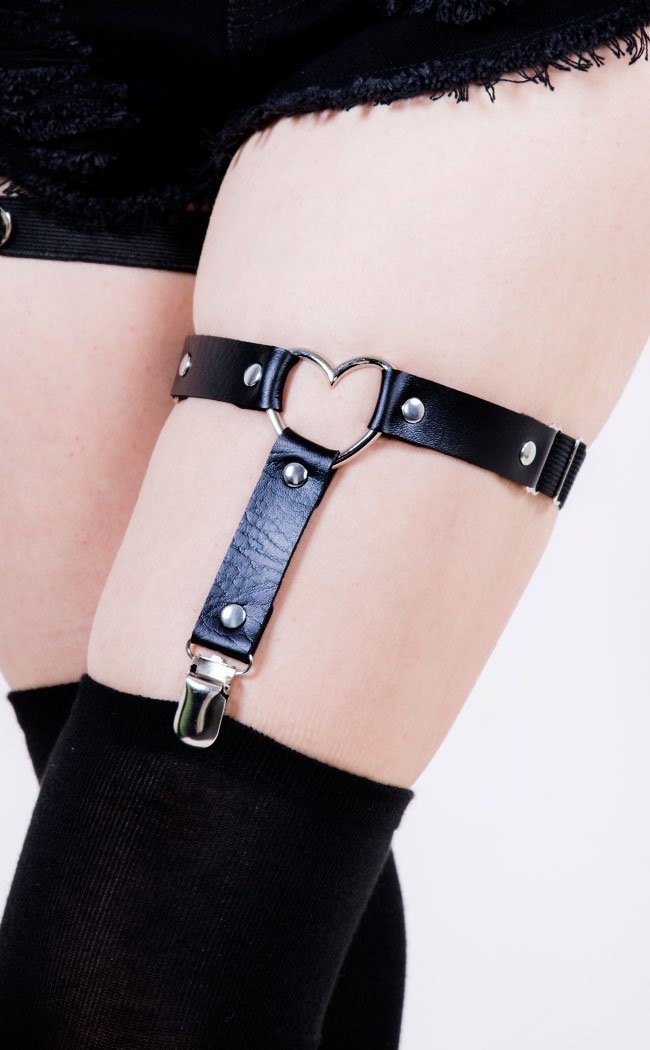 Dark Love You Garter | Black-Cold Black Heart-Tragic Beautiful