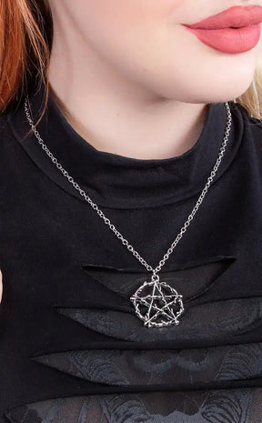 Darksong Pentagram Necklace-Gothic Jewellery-Tragic Beautiful