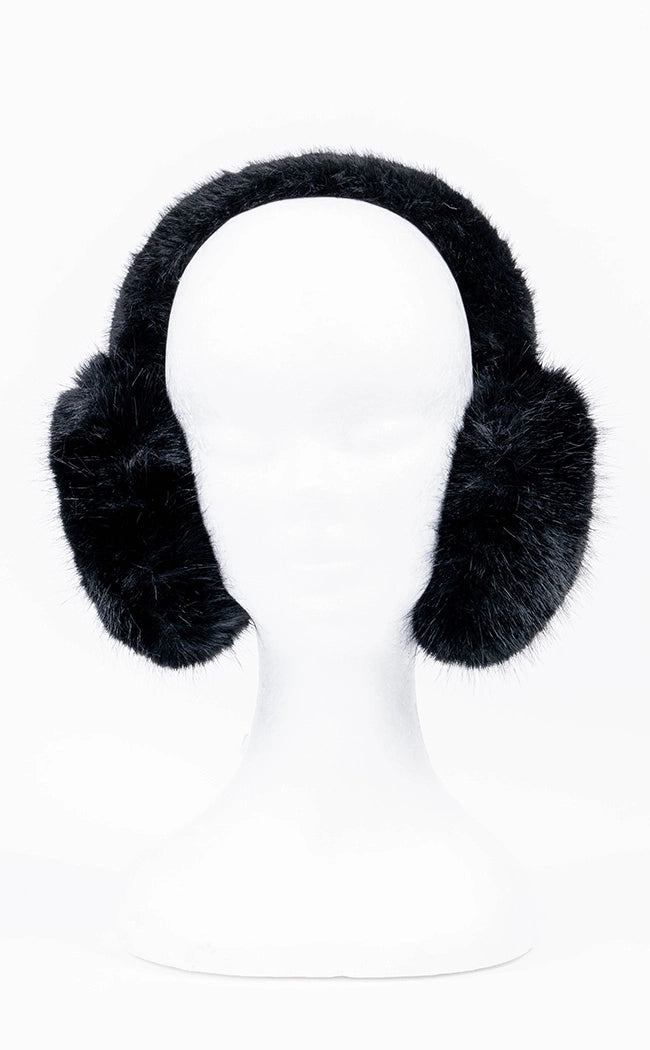 Darling Dread Faux Fur Ear Muffs-Cold Black Heart-Tragic Beautiful