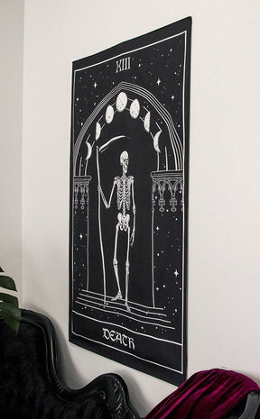 Death Card Tapestry / Wall Hanging-Tragic Beautiful-Tragic Beautiful