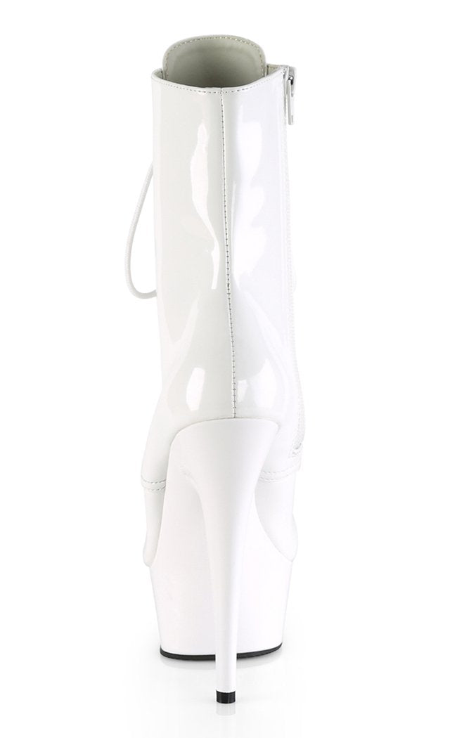 DELIGHT-1020 White Patent Ankle Boots-Pleaser-Tragic Beautiful