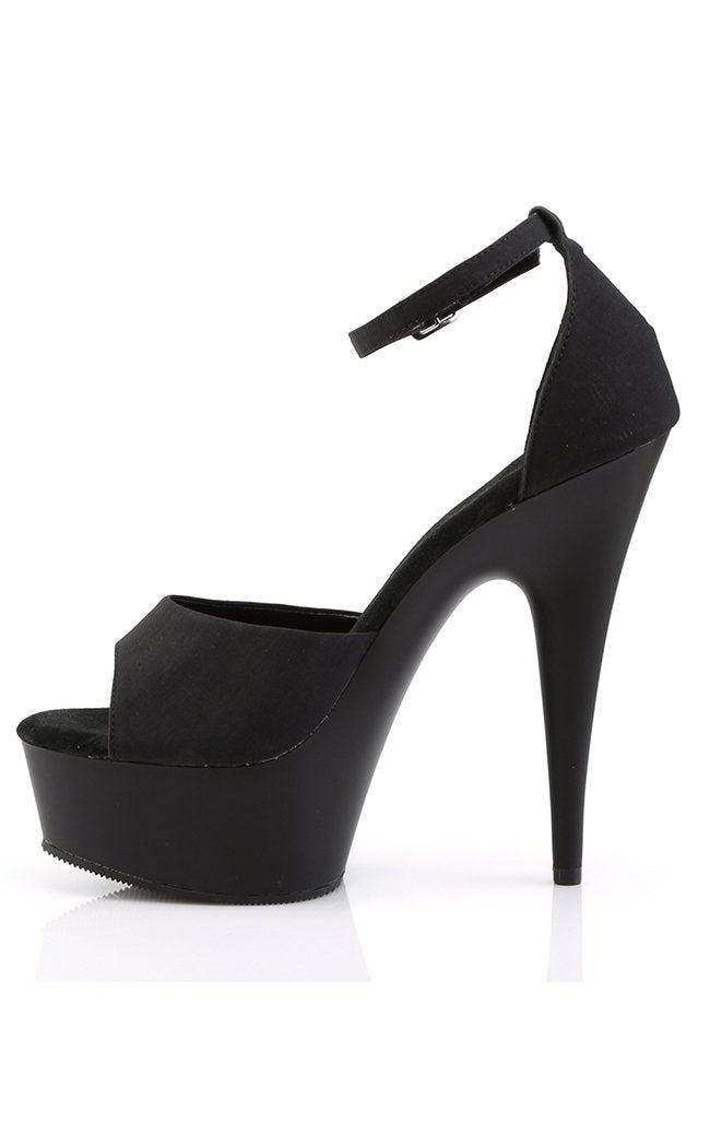 DELIGHT-618PS Black / Black Matte Heels-Pleaser-Tragic Beautiful