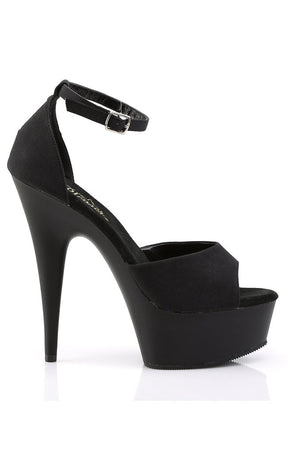 DELIGHT-618PS Black / Black Matte Heels-Pleaser-Tragic Beautiful