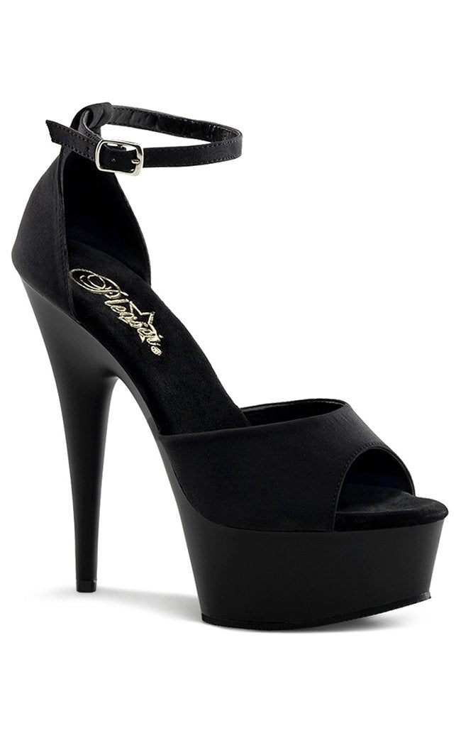 DELIGHT-618PS Black / Black Matte Heels-Pleaser-Tragic Beautiful