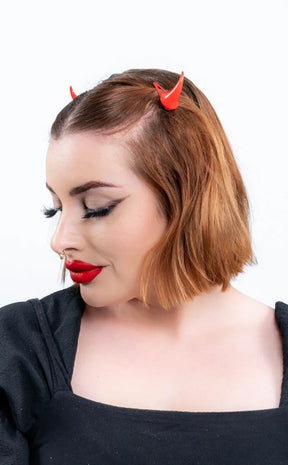 Devil in Disguise Horn Hair Clip Set