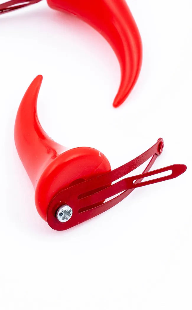 Devil in Disguise Horn Hair Clip Set