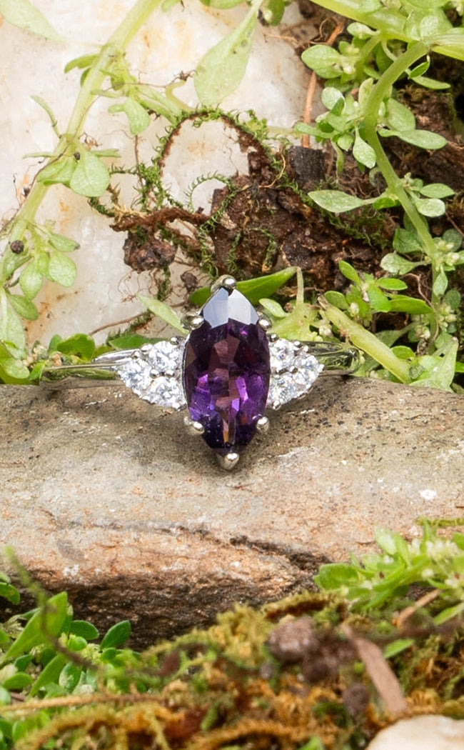 Diana Amethyst Sterling Silver Ring