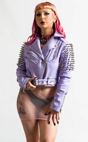 Disharmony Biker Jacket | Lilac-Killstar-Tragic Beautiful