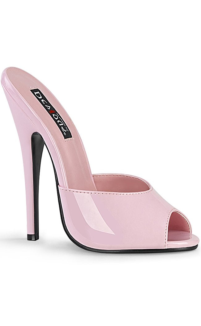 DOMINA-101 Baby Pink Peeptoe Heels-Devious-Tragic Beautiful