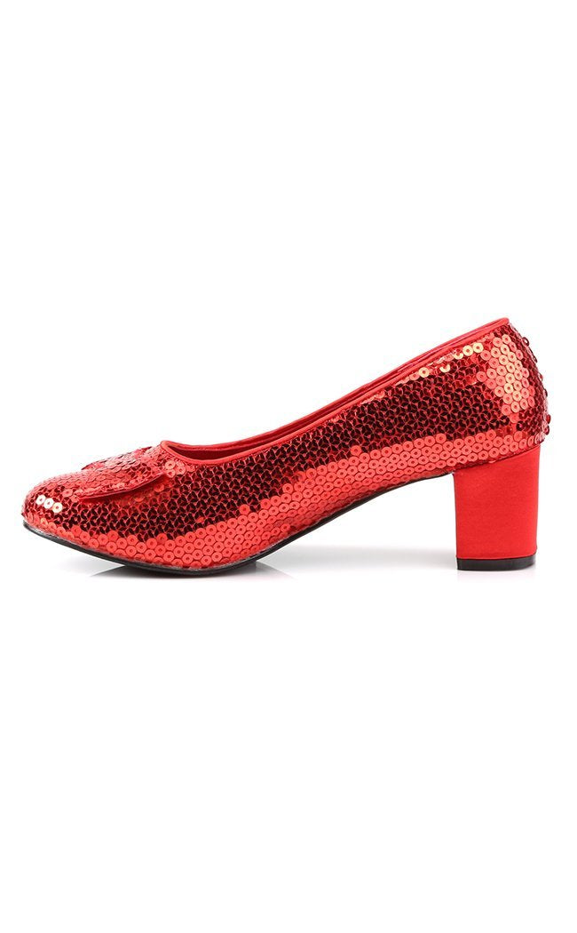 DOROTHY-01 Red Sequins Heels-Funtasma-Tragic Beautiful