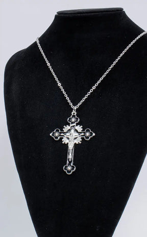 Double Crossed Necklace-Gothic Jewellery-Tragic Beautiful