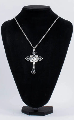 Double Crossed Necklace-Gothic Jewellery-Tragic Beautiful