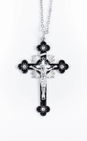 Double Crossed Necklace-Gothic Jewellery-Tragic Beautiful