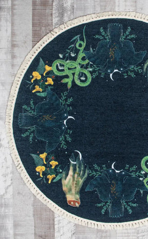 Double Trouble Snake Raven Rug-Drop Dead Gorgeous-Tragic Beautiful