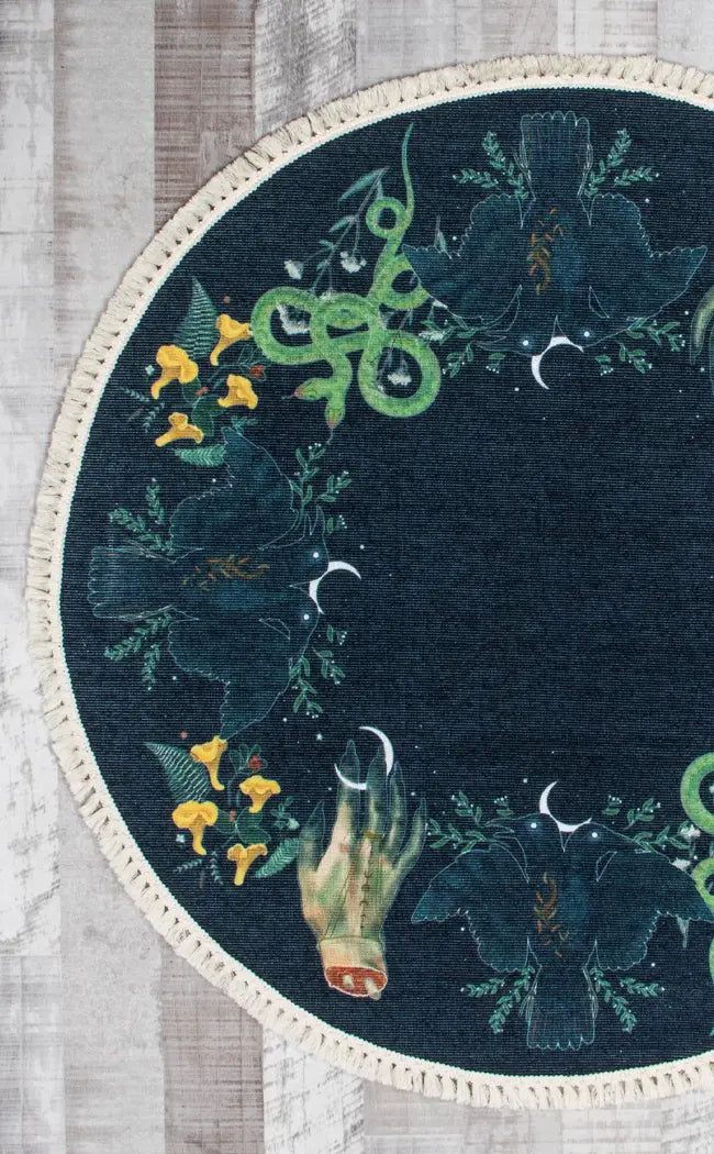 Double Trouble Snake Raven Rug-Drop Dead Gorgeous-Tragic Beautiful