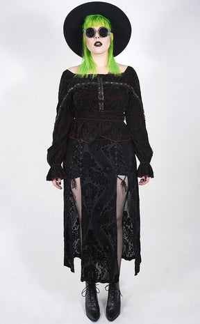 Dragoness Slit Skirt | Plus Size-Punk Rave-Tragic Beautiful