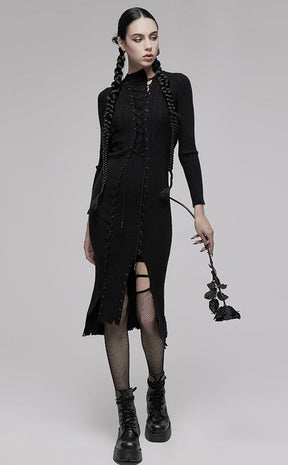 Early Mourning Knit Dress-Punk Rave-Tragic Beautiful