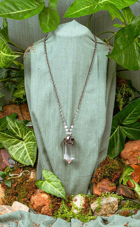 Eclipse Clear Quartz Crystal Necklace