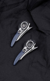 Edgar Raven Skull Hair Clips