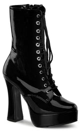 ELECTRA-1020 Black Patent Ankle Boots-Pleaser-Tragic Beautiful