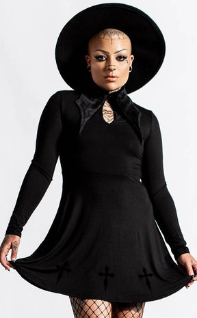 Elissabat Collar Dress-Killstar-Tragic Beautiful